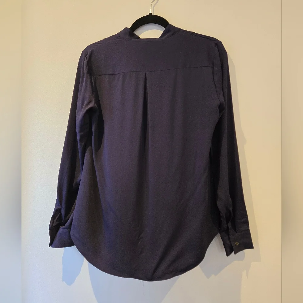 Theory Blue Blouse Size Small - Picture 2 of 8